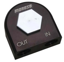 Load image into Gallery viewer, Moroso Universal Remote Oil Filter Adapter - 90 Degree - 13/16in-16 Thread