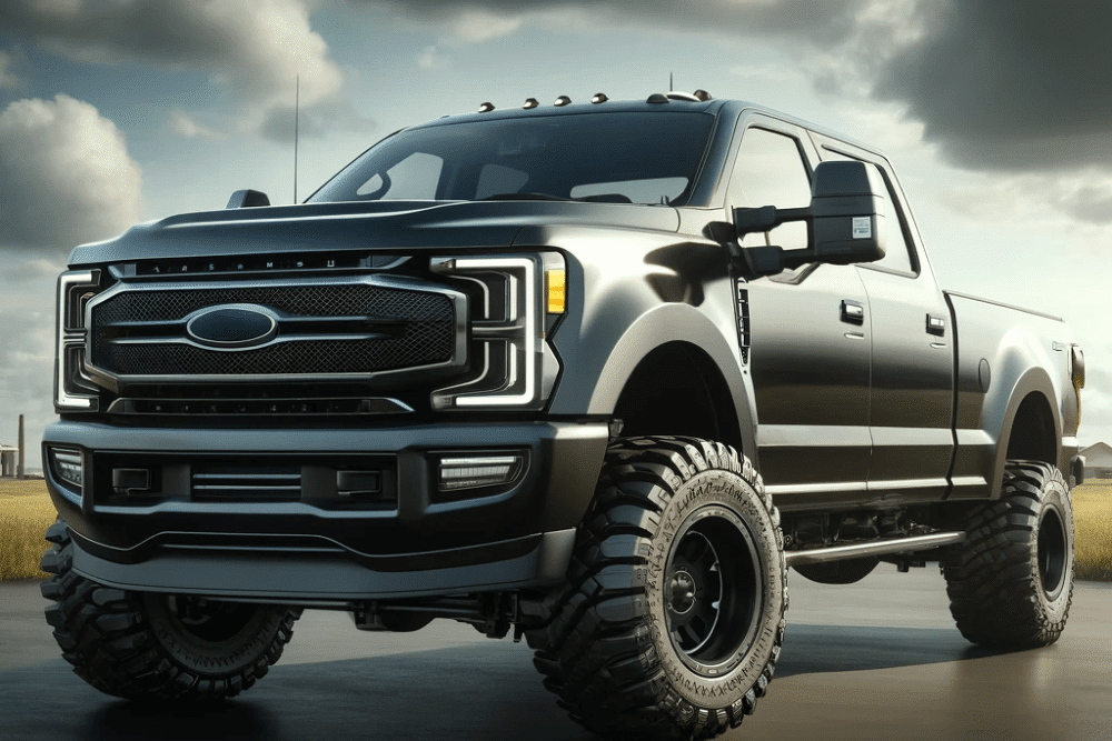 dcr conversion, Performance Upgrades and Customization Experts in Oak Ridge, TN at Bootlegger Industries. Ford Powerstroke diesel truck with custom off-road tires and lifted suspension.